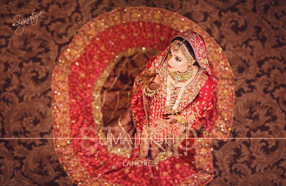 red bridal lehenga designs