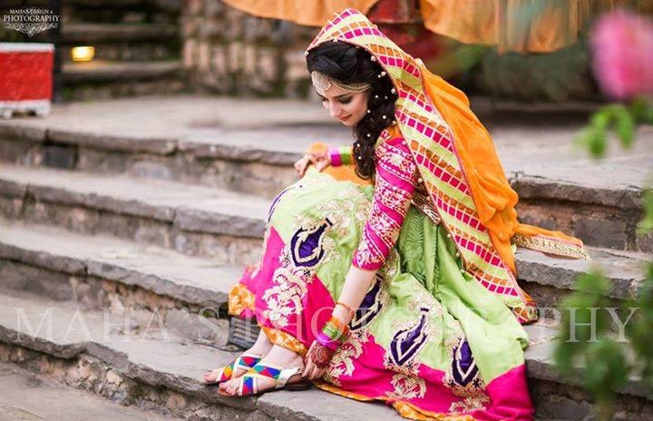 colorful bridal ghagra choli